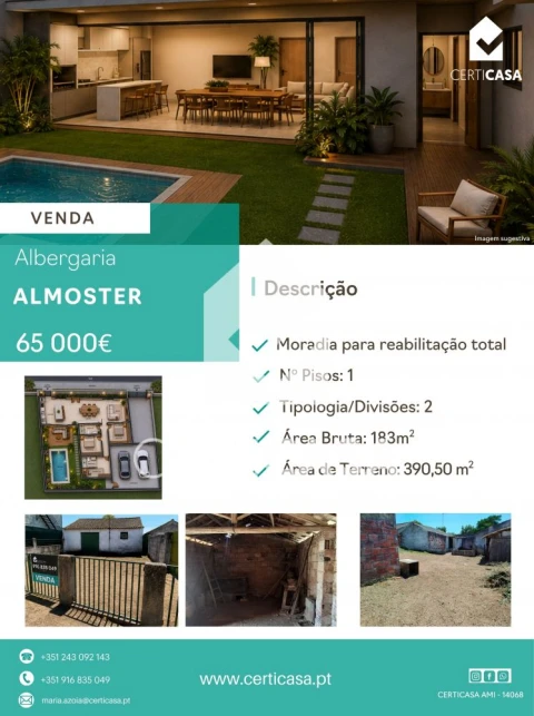 Moradia T1 para Venda em Almoster