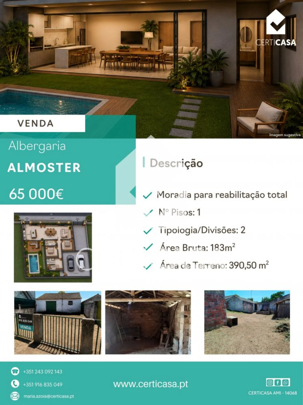 Moradia T1 para Venda em Almoster Foto 21