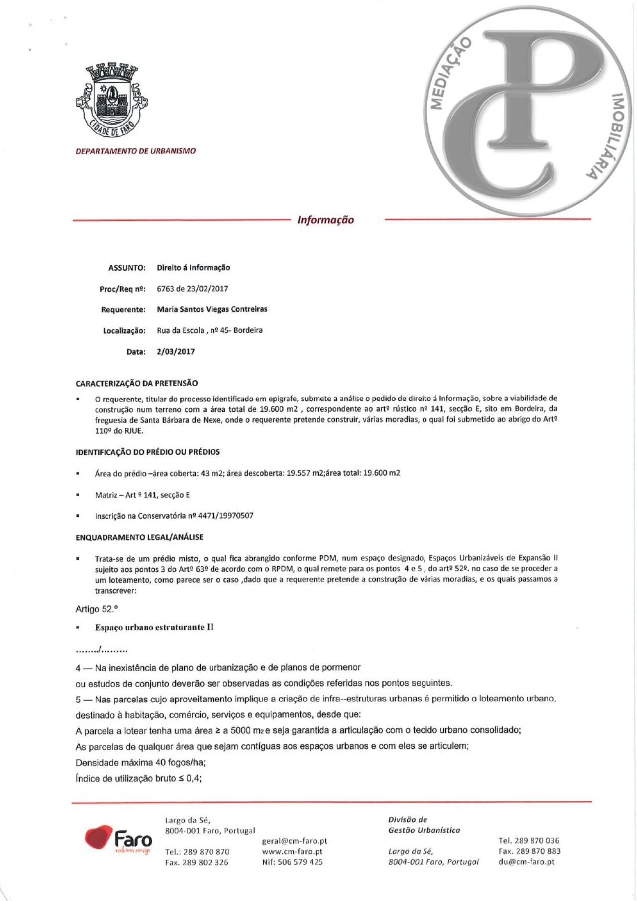 Terreno para Venda em Santa Barbara de Nexe Foto 6