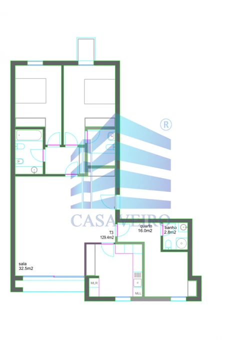 Apartamento T3 para Venda em Glória e Vera Cruz