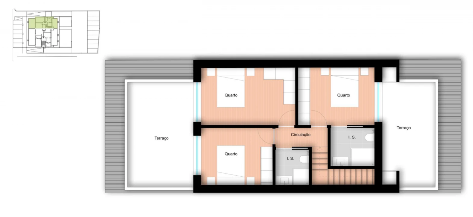 Apartamento T3 para Venda em Glória e Vera Cruz Planta 2