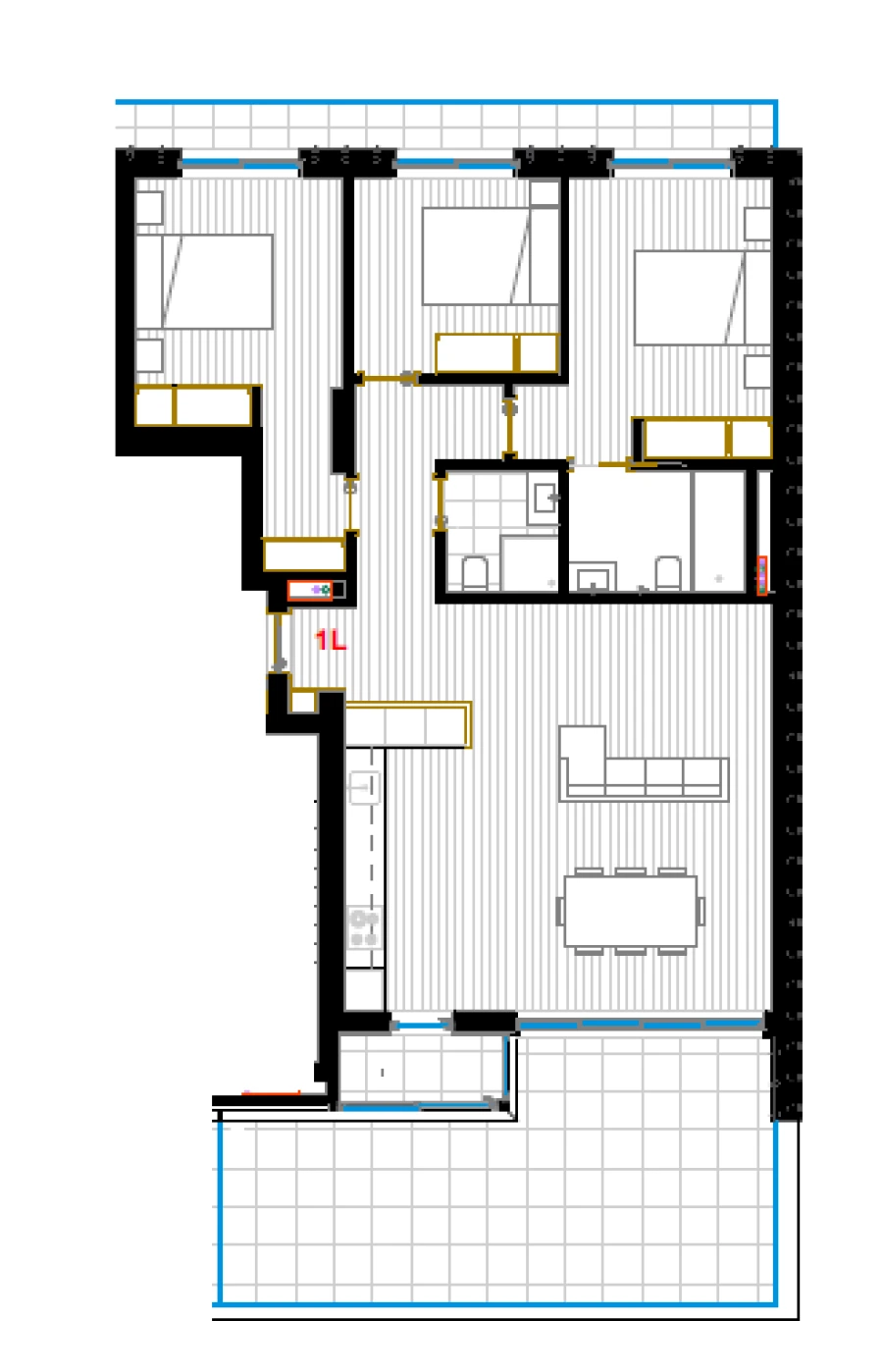 Apartamento T3 para Venda em Glória e Vera Cruz Planta 1