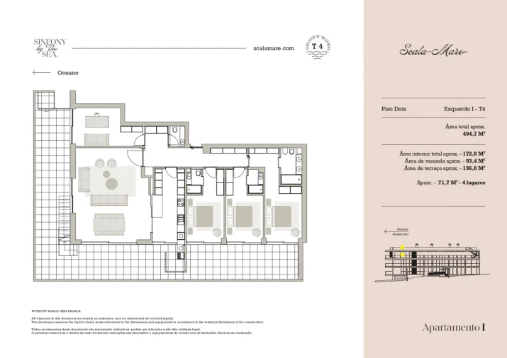 Apartamento T4 para Venda em Canidelo Planta 3