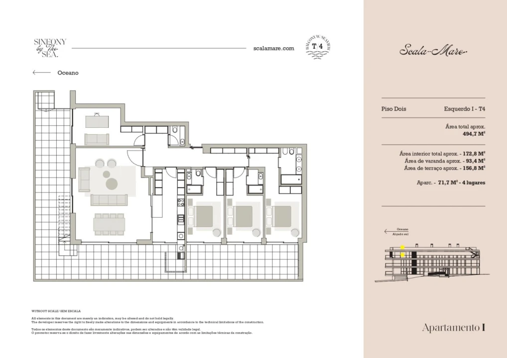 Apartamento T4 para Venda em Canidelo Planta 3