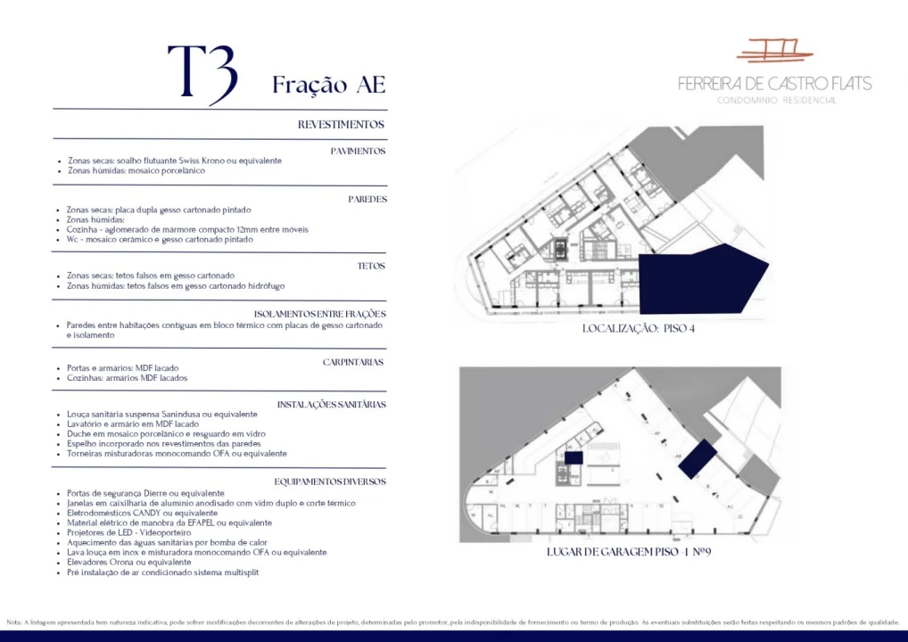 Apartamento T3 para Venda em Bonfim Planta 2