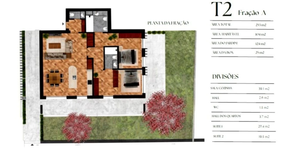 Apartamento T2 para Venda em Lordelo do Ouro e Massarelos Planta 1