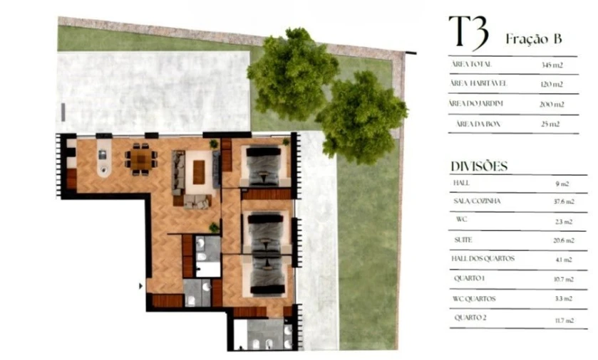 Apartamento T3 para Venda em Lordelo do Ouro e Massarelos Planta 1