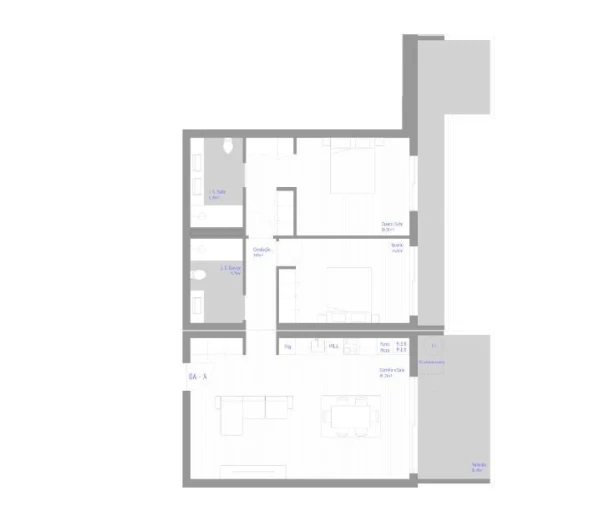 Apartamento T2 para Venda em Valongo Planta 1