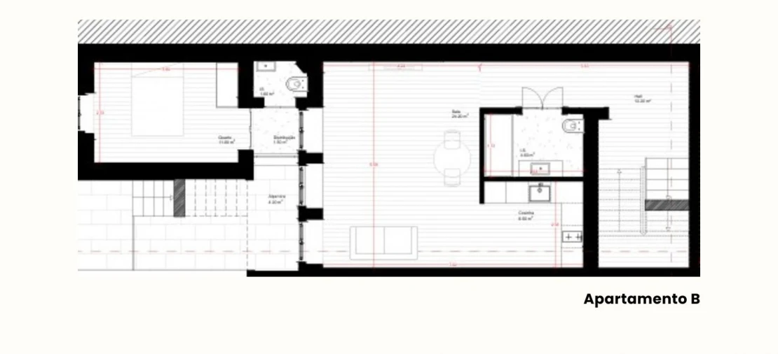 Apartamento T1 para Venda em Cedofeita, Santo Ildefonso, Sé, Miragaia, São Nicolau e Vitória Planta 1