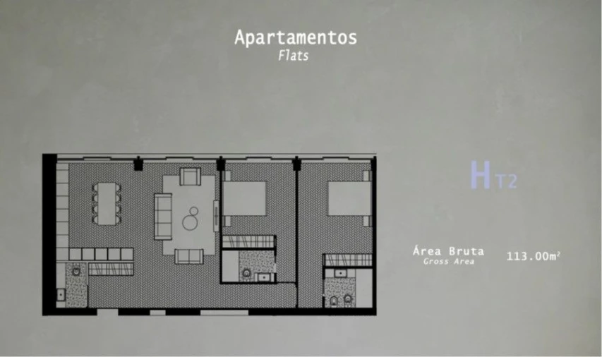 Apartamento T2 para Venda em Cedofeita, Santo Ildefonso, Sé, Miragaia, São Nicolau e Vitória Planta 1