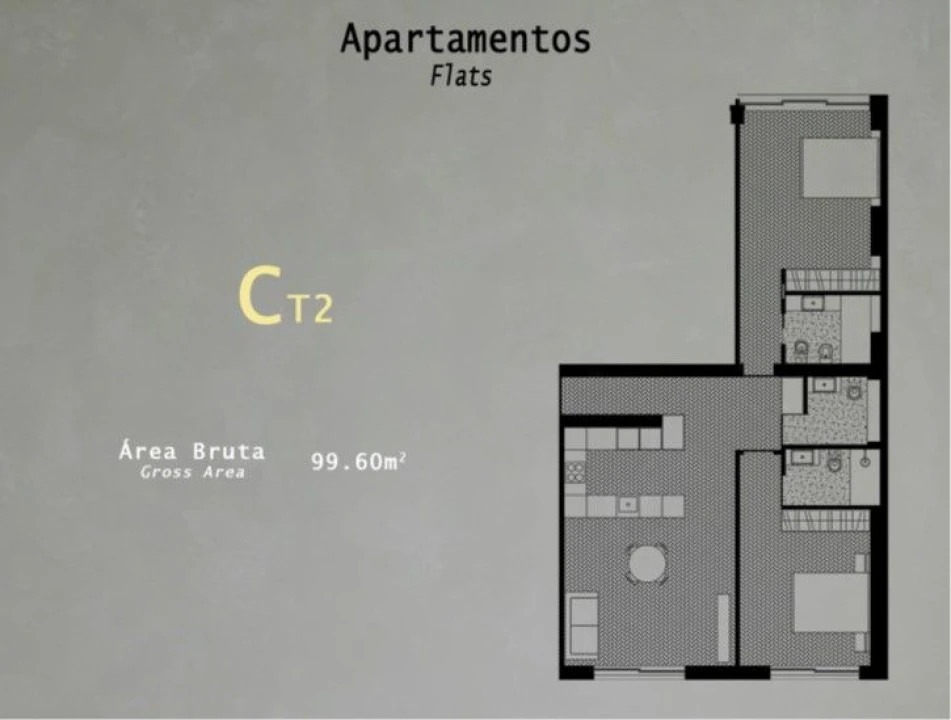 Apartamento T2 para Venda em Cedofeita, Santo Ildefonso, Sé, Miragaia, São Nicolau e Vitória Planta 2