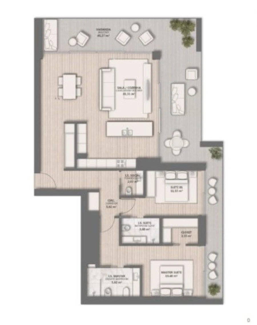 Apartamento T2 para Venda em Quarteira Planta 1