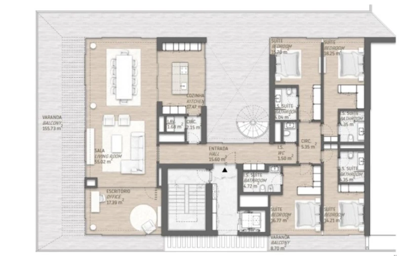 Apartamento T4 para Venda em Quarteira Planta 2