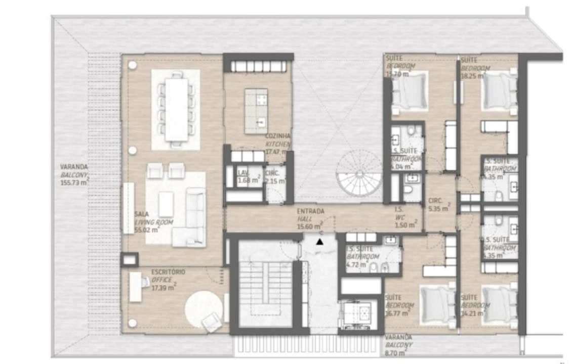 Apartamento T4 para Venda em Quarteira Planta 2