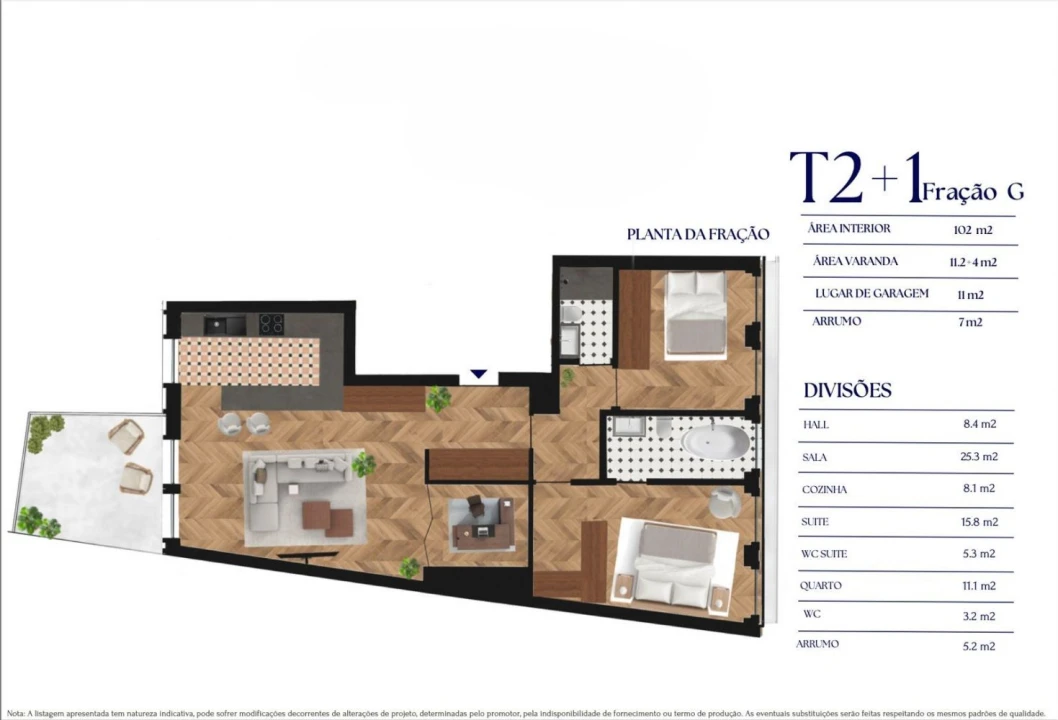 Apartamento T2 para Venda em Cedofeita, Santo Ildefonso, Sé, Miragaia, São Nicolau e Vitória Planta 2