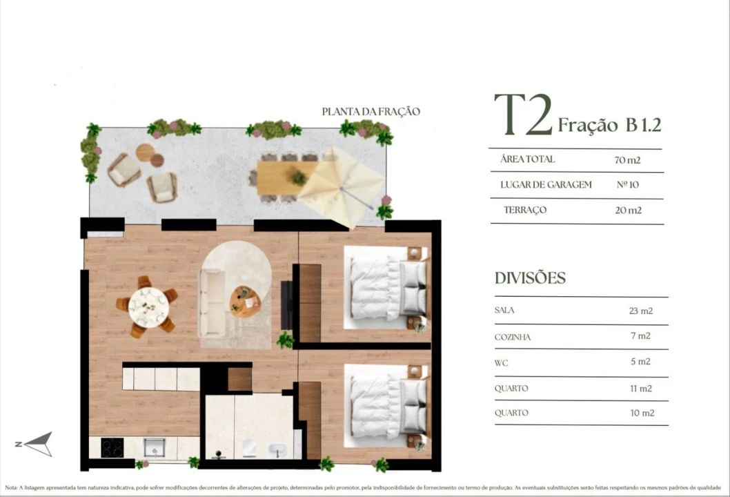 Apartamento T2 para Venda em Campanhã Planta 2