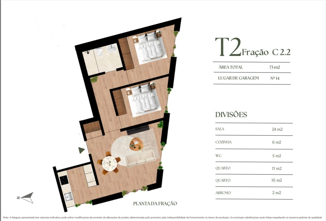 Apartamento T2 para Venda em Campanhã Planta 2