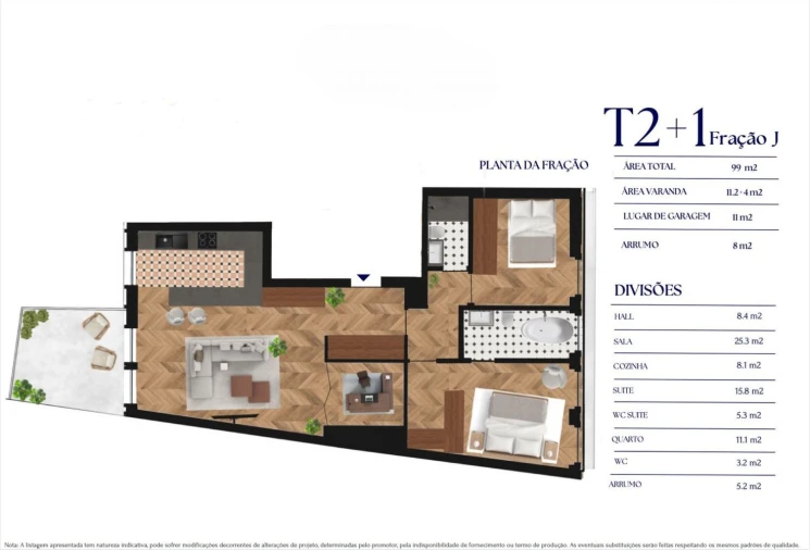Apartamento T2 para Venda em Cedofeita, Santo Ildefonso, Sé, Miragaia, São Nicolau e Vitória Planta 1