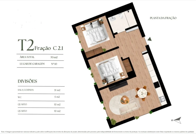 Apartamento T2 para Venda em Campanhã Planta 2