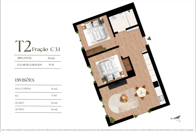 Apartamento T2 para Venda em Campanhã Planta 1
