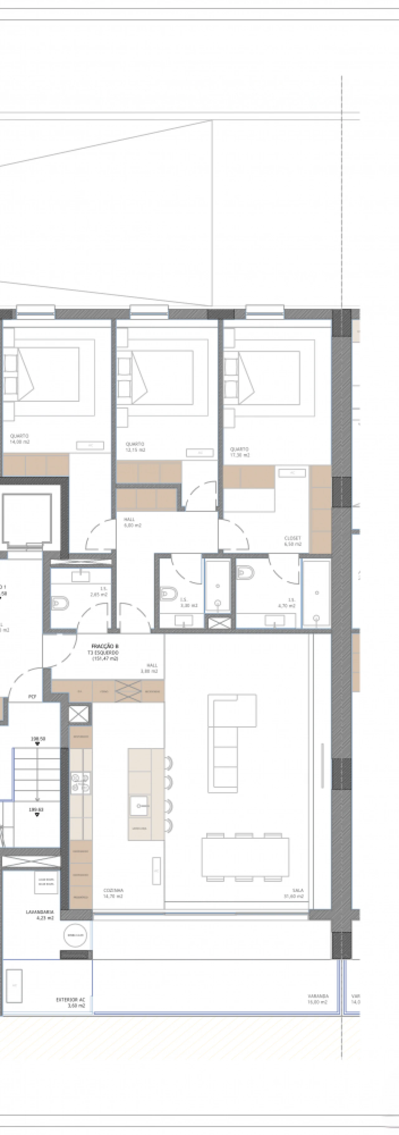 Apartamento T3 para Venda em Nogueira, Fraião e Lamaçães Planta 5