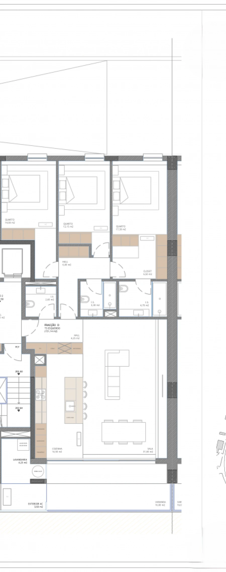 Apartamento T3 para Venda em Nogueira, Fraião e Lamaçães Planta 7