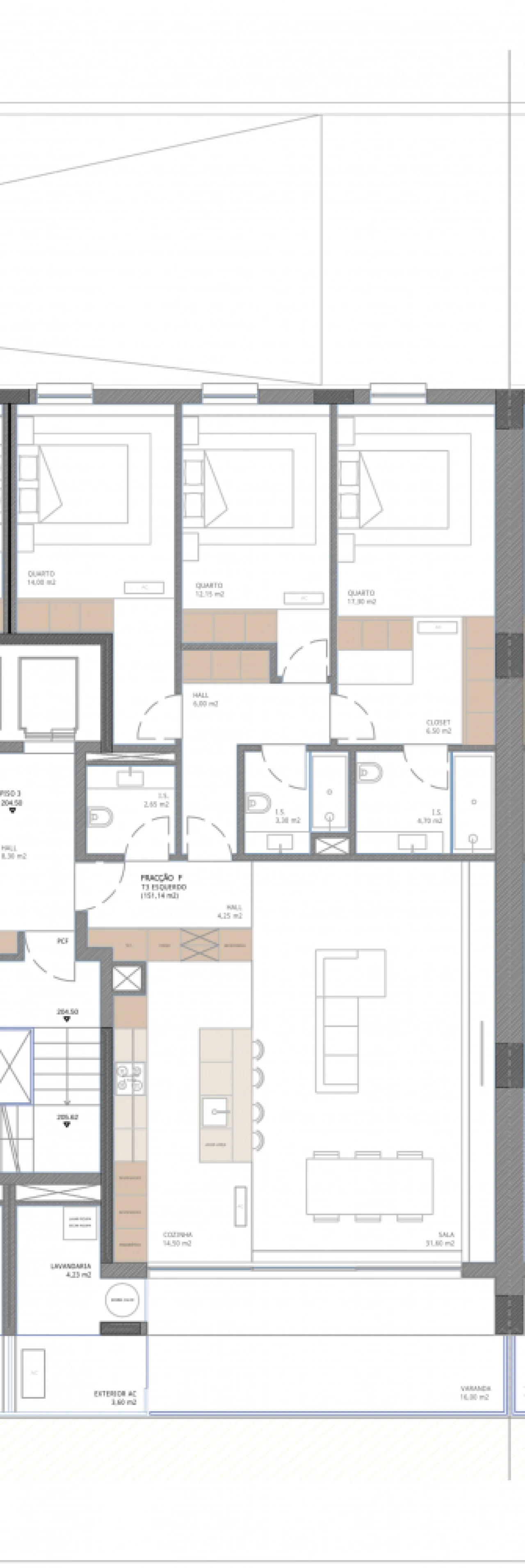 Apartamento T3 para Venda em Nogueira, Fraião e Lamaçães Planta 7