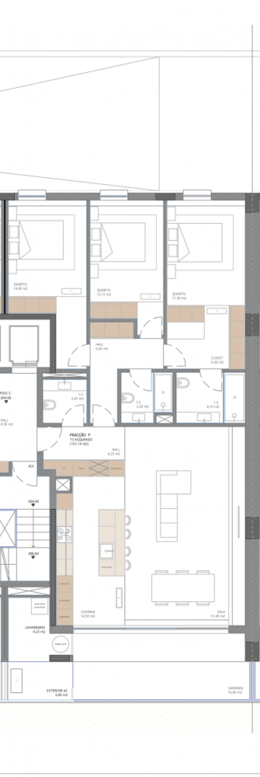 Apartamento T3 para Venda em Nogueira, Fraião e Lamaçães Planta 7