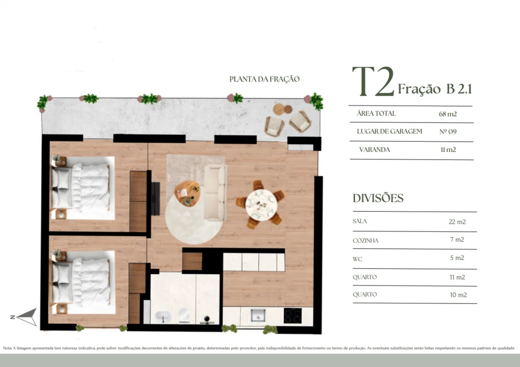 Apartamento T2 para Venda em Campanhã Planta 2