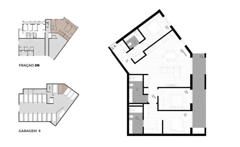 Apartamento T3 para Venda em Pedrouços Planta 1