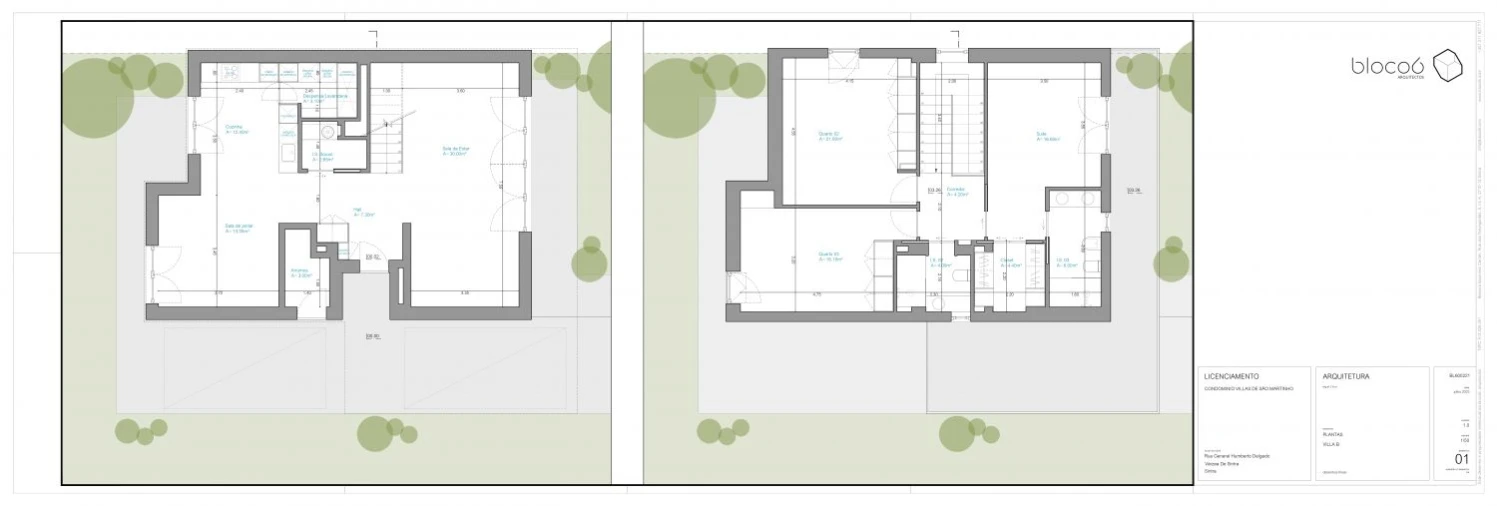 Moradia T3 para Venda em Santa Maria e São Miguel, São Martinho, São Pedro Penaferrim Planta 1
