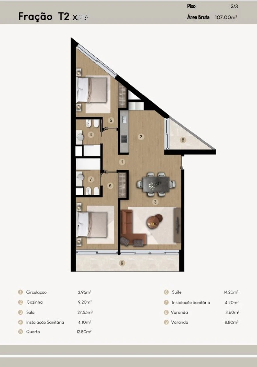 Apartamento T2 para Venda em Camara de Lobos Planta 1