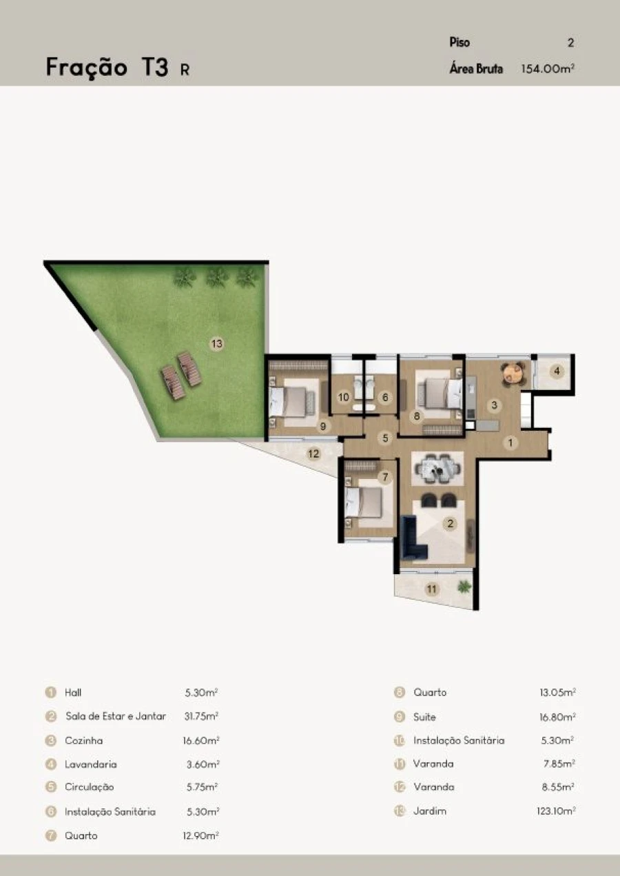 Apartamento T3 para Venda em Camara de Lobos Planta 1