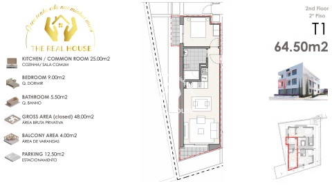 Apartamento T1 para Venda em Machico