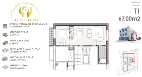 Apartamento T1 para Venda em Machico