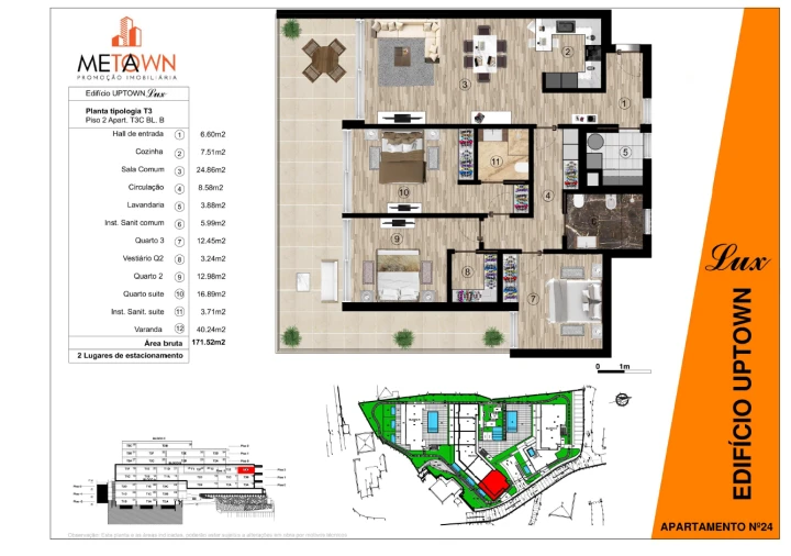 Apartamento T3 para Venda em Funchal (Santa Luzia) Planta 1