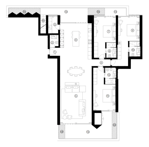 Apartamento T3 para Venda em São Martinho Planta 1