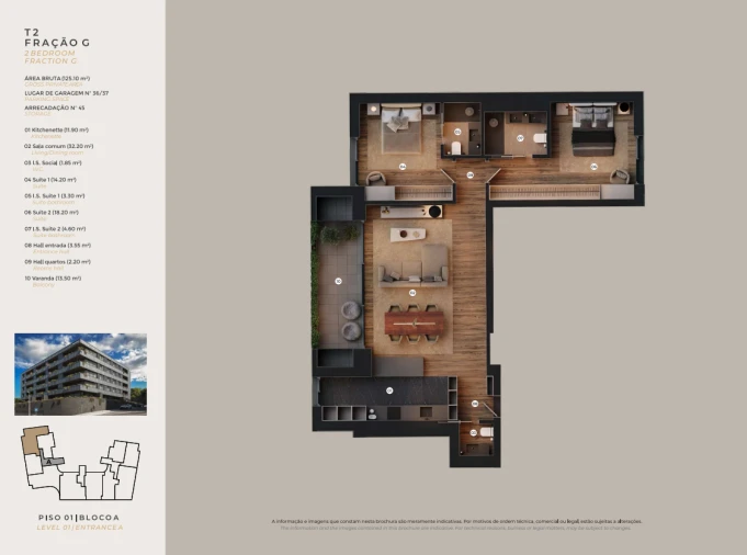 Apartamento T2 para Venda em Funchal (São Pedro) Planta 1