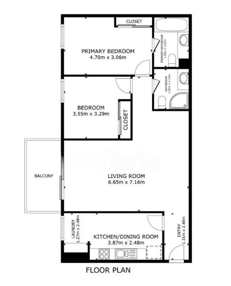 Apartamento T2 para Venda em Caniço Planta 1