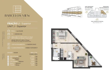 Apartamento T1 para Venda em Santo Antonio