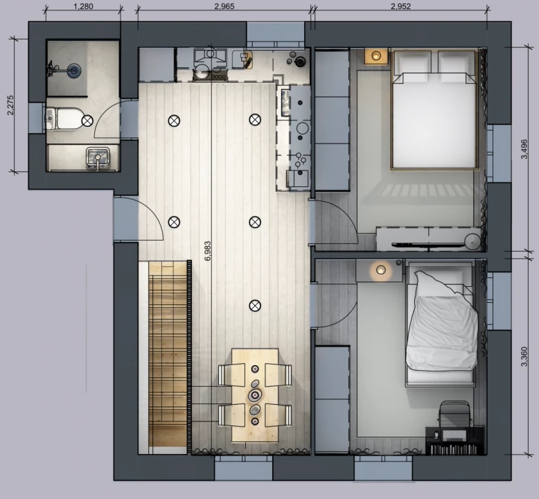 Moradia T3 para Venda em Nogueira do Cravo e Pindelo Planta 2