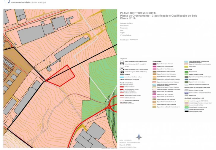 Terreno para Venda em Santa Maria de Lamas Planta 1