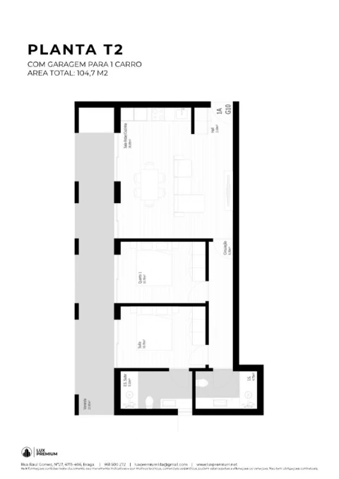 Apartamento T2 para Venda em Pedrouços