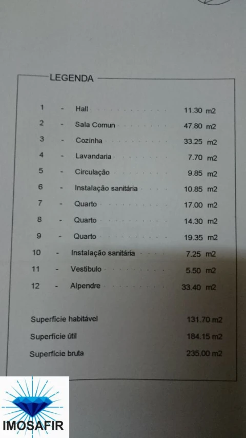 Moradia T3 para Venda em Aguas Belas