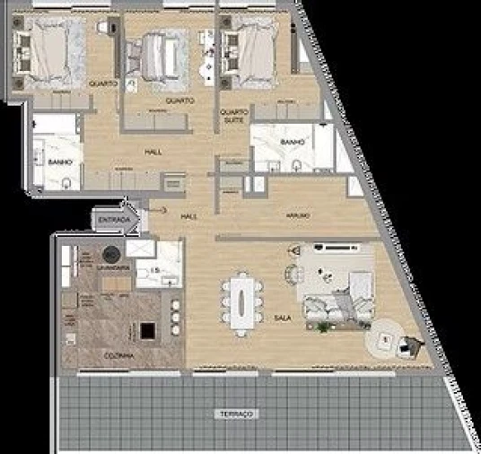 Apartamento T3 para Venda em Mafamude e Vilar do Paraíso Planta 1