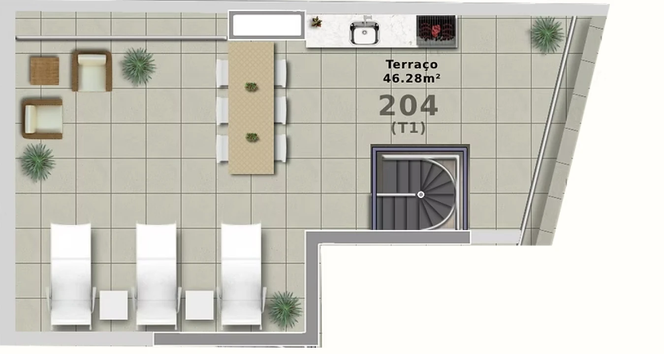 Apartamento T1 para Venda em Santa Marinha e São Pedro da Afurada Planta 2