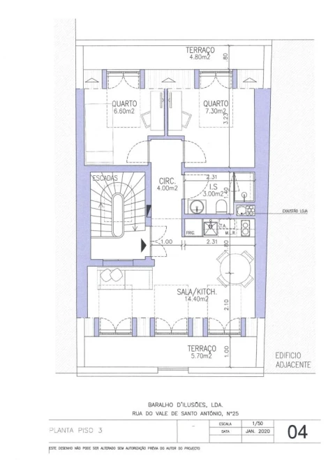 Apartamento T2 para Venda em São Vicente