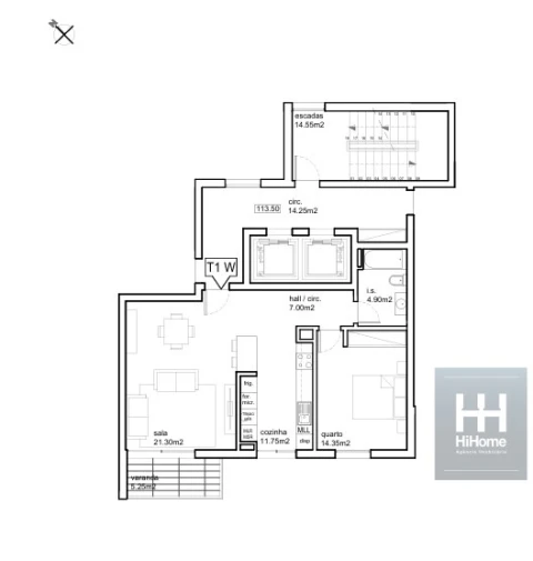 Apartamento T1 para Venda em São Martinho