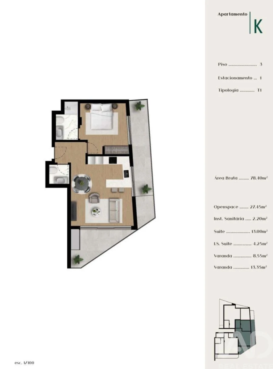 Apartamento T1 para Venda em Ponta do Sol Foto 7