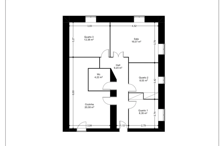 Moradia T3 para Venda em Seixas Planta 1